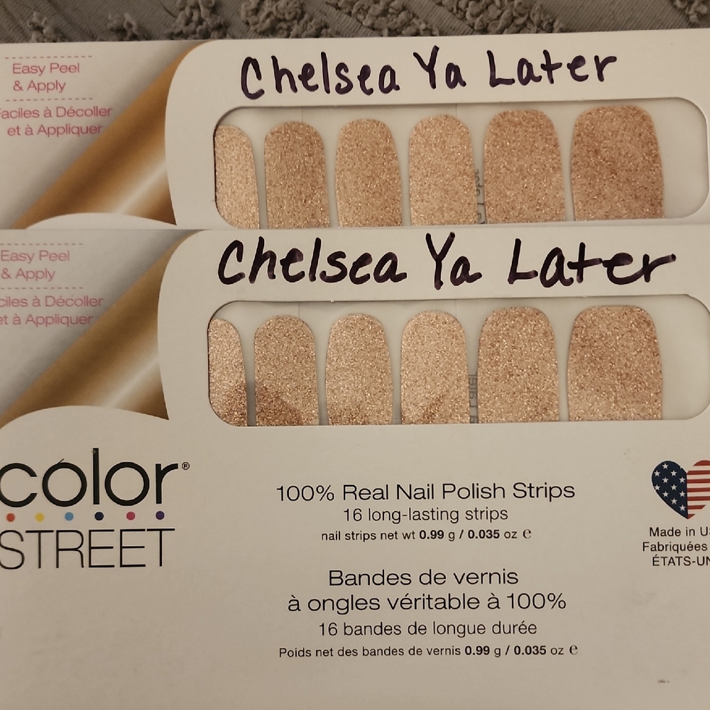 Color Street Nail Strips - Chelsea Ya Later. 2 Available. 8 Dollars Each.